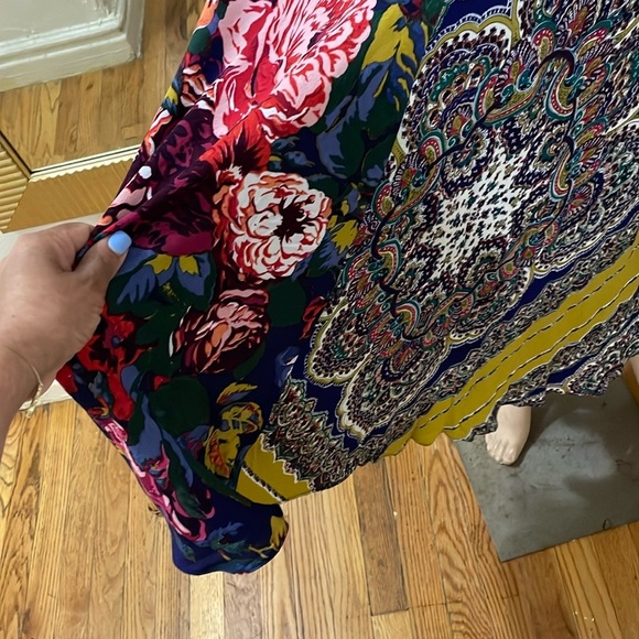 Moulinette Soeurs by anthropology Red and Blue Asymmetrical A-Line Maxi Skirt - Picture 12 of 12